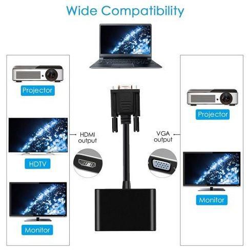 Generic 2-In-1 VGA To HDMI VGA Adapter Converter Splitter In price from ...