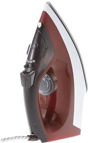 BLACK+DECKER 1600w 300ml steam iron, ceramic coated soleplate with anti calc, drip, self clean and auto shutoff, removes stubborn creases quickly easily x1550-b5