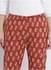 Casual Comfortable Relaxed Fit Pyjama Pants With A Matching Scrunchie Rust