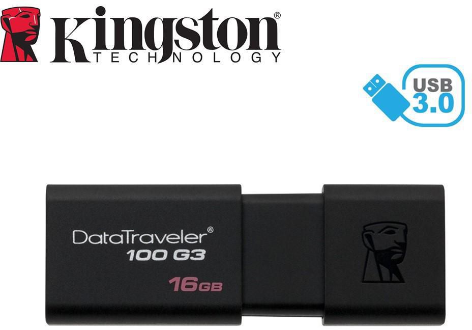 Kingston DataTraveler 100 G3 16GB DT100G3 USB 3.0 Flash Drive