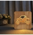 3D Car Design Table Lamp Beige 19 x 19cm
