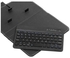 Portable PU Leather Bluetooth Wireless Keyboard Black