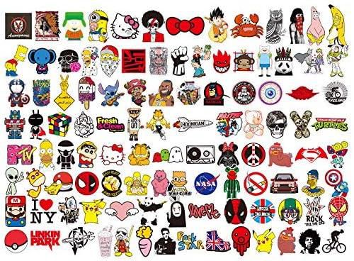100 pcs Mixed Stickers for Luggage Laptop Decal Toys Bike Car Motorcycle Phone Snowboard Funny Doodle Cool DIY Sticker