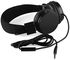 Sedectres Adjustable Foldable Kid Wired Headband Earphone Headphones With Mic Stereo Bass-black