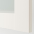 PAX / BERGSBO تشكيلة دولاب ملابس. - أبيض/زجاج مثلّج أبيض ‎100x60x201 سم‏