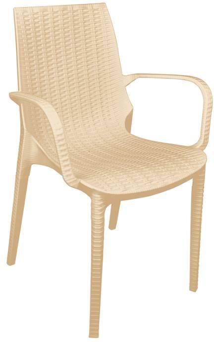 Arabesque Rattan Chair, Beige - KM-EG26-45
