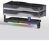ذا وايت شوب مبرد بطاقة رسومات باضاءة ARGB 5 فولت 3 دبابيس LED وثلاث مراوح 80 ملم، حامل بطاقة رسومات LED RGB، مبرد وحدة معالجة الرسومات سهل التركيب - اسود/ايه