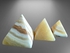 Sherif Gemstones 3-Piece Polished Healing Alabaster Egyptian Pyramid Set