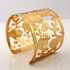 Big Cuff Bracelet Design Wide Bangle Gold Plated