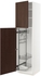 METOD High cabinet with cleaning interior - white/Sinarp brown 60x60x220 cm