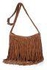 Aisi Womens Hippie Fringe Cowgirl Tassel Faux Suede Shoulder Messenger Cross Body Tote Hand Bag