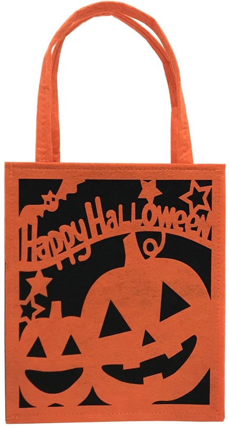 Chamdol Halloween Pumpkin Design Bag Orange and Black