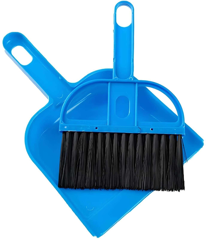 Get Broom Set With Plastic Shovel, Multi-Use - Blue with best offers | Raneen.com