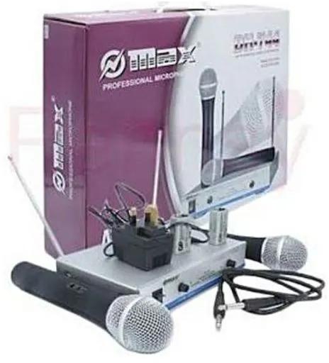 Omax Max Dual Channel UHF Wireless Microphone System