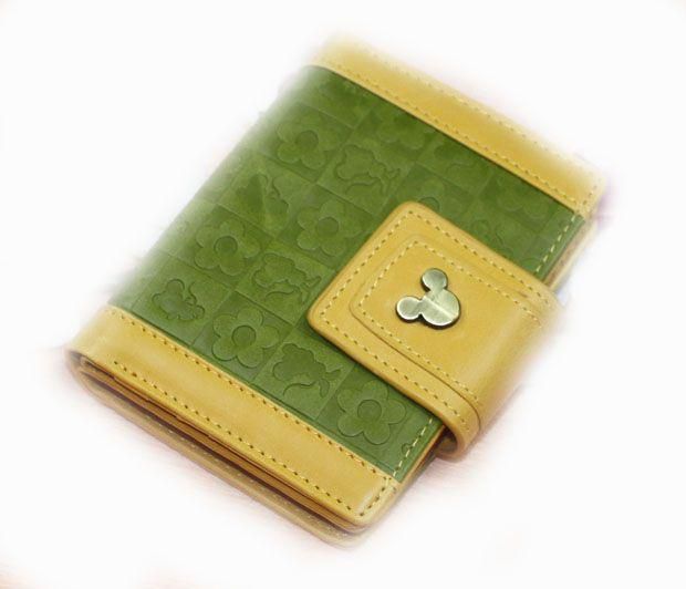 محفظة نسائية ماركة QQMOUSE لون أخضر فاتح في أصفر موديل 854