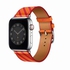 Supreme Genuine Leather Replacement Band for Apple Watch Series 6/SE/5/4/3/2/1 40/38mm Orange/Red