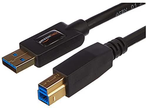 AmazonBasics USB 3.0 Cable - A-Male to B-Male Adapter Cord - 6 Feet (1.8 Meters)