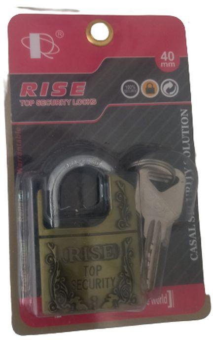 Rise 40mm Padlock Theft Zinc Alloy High Security Padlock With 3 Keys