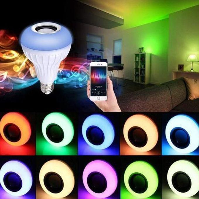 مصباح ليد بالوان عديده متغيره ،مكبر صوت مع جهاز تحكم عن بعد للحفلات والمنزل وغرفة النوم .