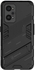 جراب Realme GT Neo2 5G، غطاء مع مسند ظهر مدمج ومضاد للانزلاق وامتصاص الصدمات - أسود