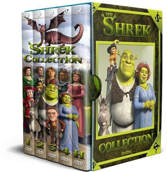 Shrek Five Movies Collection (2001) (2004) (2007) & (2010), On 5 DVDs, Language: Arabic & English.