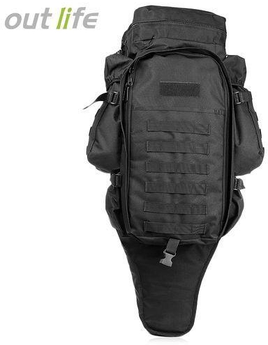 Generic 60L Outdoor Military Pack Backpack - Black