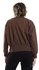 AlNasser Ribbed High Neck Brown Sweater