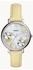 Women's Jacqueline Three-Hand Lemon Leather Watch - ES4812 - Fossil