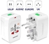 Universal Worldwide Travel Adapter for 150+ Countries, International Power Charger, European Adapter, Wall Charger Power Plug for USA EU UK AUS Compatible w/ iPhone, iPad, Samsung Galaxy & More