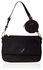 GUESS Eco Gemma Black Top Zip Shoulder Bag