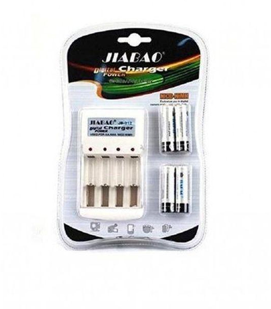 Jiabao Battery Charger With 4 Pieces 600mAh AA Rechargeable Batteries
