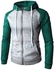 Casual Contrast Color Drawstring Hoodie - M