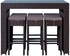 Carrefour High Bar Table With 6 Stools