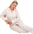 Pajama Pants Tree Buttons - White