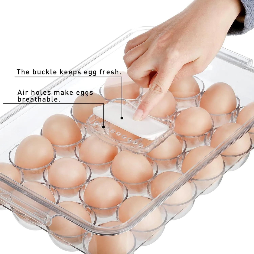 Generic 24 Pieces Eggs Tray Holder With A Lid