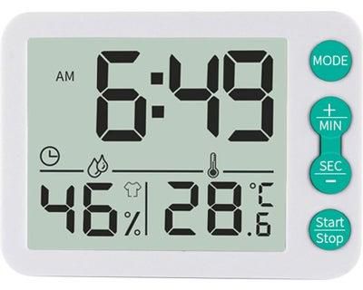 Large Screen Alarm Clock White/Green