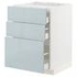 METOD / MAXIMERA Base cab f hob/3 fronts/3 drawers, white/Bodbyn off-white, 60x60 cm - IKEA