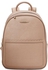 Faux Leather Backpack Beige