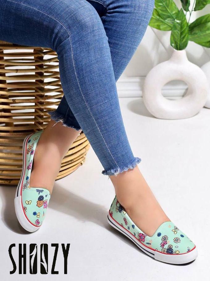 Shoozy Slip On Sneakers - Green / Multicolor