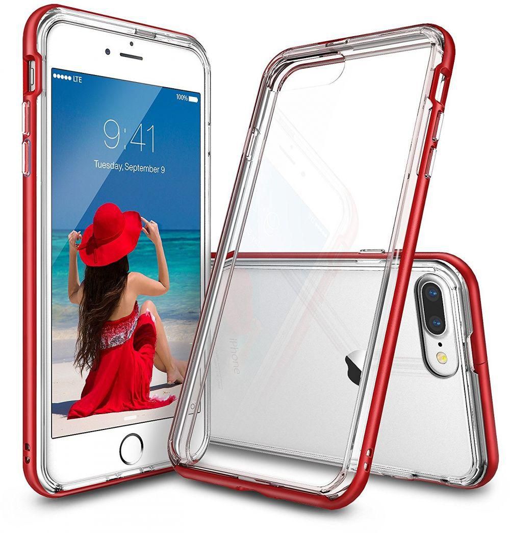 Rearth Ringke Fusion Frame Dual-Layered TPU Bumper Frame Case for Apple iPhone 7 Plus - Red