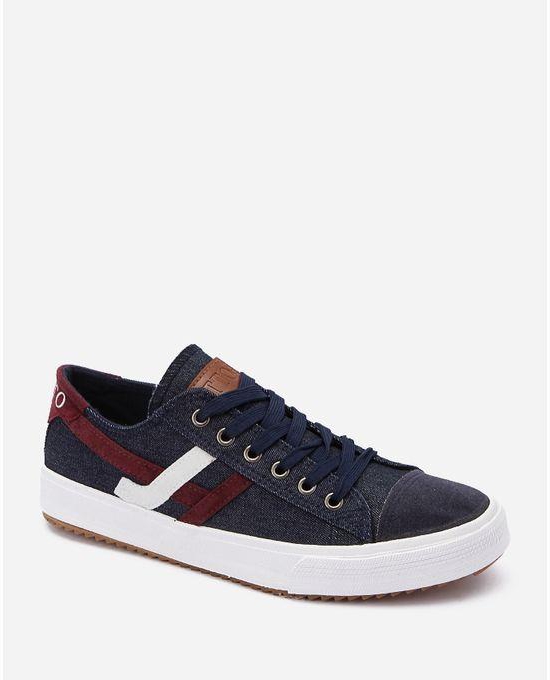 OTTO Lace Up Casual Sneakers - Heather Dark Blue