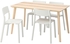 LISABO / JANINGE طاولة و 4 كراسي - قشرة خشب الدردار/أبيض ‎140x78 سم‏