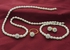 Vera Perla 10K Gold Crystal Balls & Pearls Strand 4 pcs. Jewelry Set