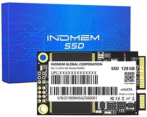 INDMEM SSD 128GB mSATA Internal Mini SATA SSD Micro-SATA TLC NAND Flash 128 GB