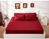 Lantique Bed Sheet Set, 3 Pieces - 240x260 cm - Burgundy