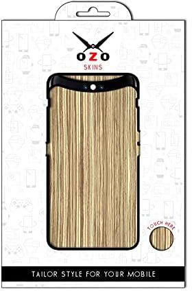 لاصقة حماية من اوزو بشكل الخشب الابيض لموبايل OPPO A74