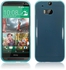 Transparent soft TPU silicone protective case cover with Screen Protector for HTC One M8 – BLUE