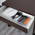 MICKE Desk - black-brown 73x50 cm