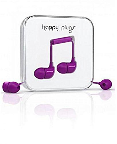 Happy Plugs Earphones with Mic - 1 Meter - Purple