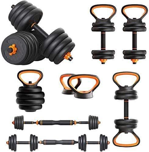 Max Strength Adjustable Dumbbells Set Multifunctional Weights Dumbbell &amp; Kettlebell &amp; Barbell Set &amp; Push Up Stand Multi Modes Set For Home Gym Office Exercise And Strength Training